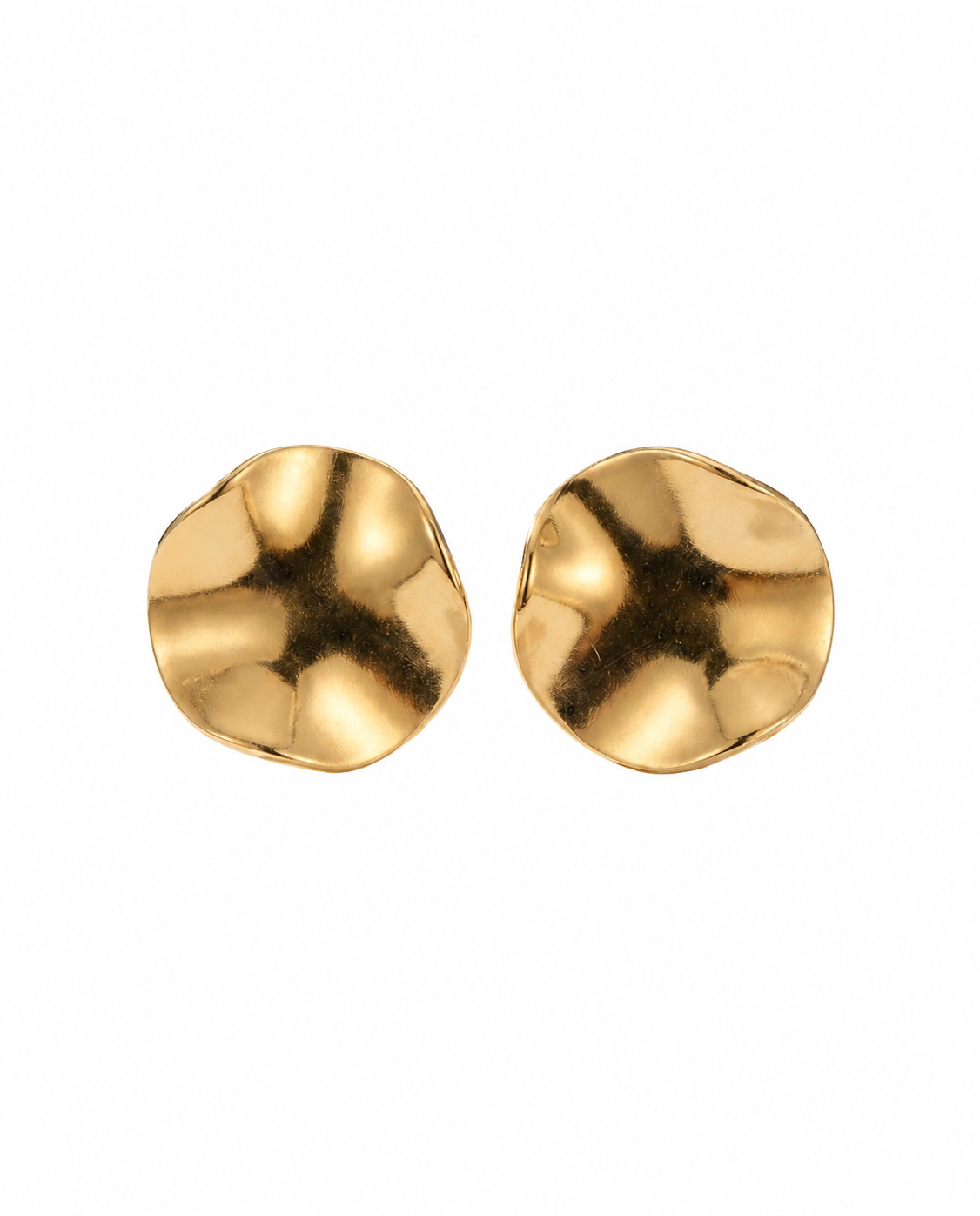HAMMERED DISC EARRINGS X
