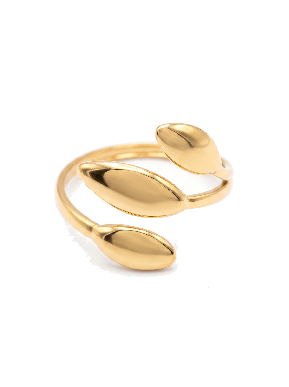 TRIO LEAF RING