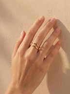 TWIN WAWE RING